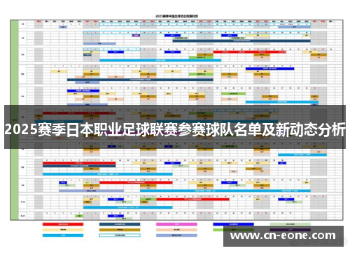 2025赛季日本职业足球联赛参赛球队名单及新动态分析