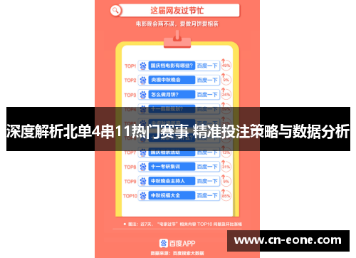 深度解析北单4串11热门赛事 精准投注策略与数据分析